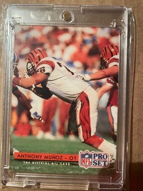 Anthony Muñoz Pro Set NFL Trading Card - White & Orange